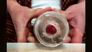 Bator Desk Dump - Groaning verbal creampie in a very slutty Fleshlight cunt