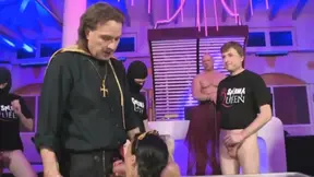 Gang Bang with Sizzling Blowjobs and Cumshots
