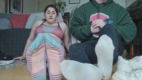 Worship Couples Stinky After Gym Shoes Socks and Feet