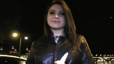 Publicagent Akasha Sex under a public bridge for black haired babe