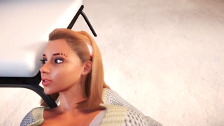 Sexy Teen Steals Cheerleader's Huge Boobs and Long Legs