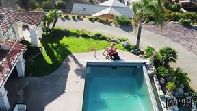 ”Long Legged Teen taken to Outdoors Pound Town”