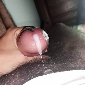 Watch the sperm ejaculate from the head of my penis