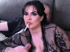 Smoking Handjob With Cumshot - Sweet Maria - HandJob
