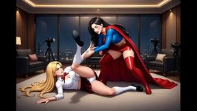 Female Wrestling Confessions #250B: Supergirl's Savage Takedown (Animated)