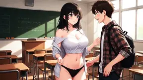 Naughty classmates get it on in a 3D animation