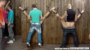 ”Czech sluts enjoy gloryhole group sex”