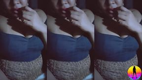 Brunette and big ass neighbor sensualizing at home