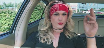 Kylie Babes Smoking Fetish Car Play