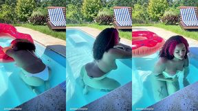 naked pool farting big ass bubbles underwater gas fun chubby girl