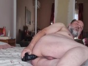 Mature gay dildo play