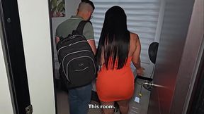 Exchange student is impressed with Colombian milf'_s huge ass - Sarah Black