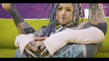 Heavily tattooed DAP threesome - hardcore ANAL fuck - DAP, gapes, facefuck, facial (alternative, goth, punk) ZF037