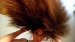 Under the caress of her hair Brushing hair MP4