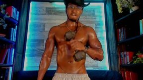 flex oiled and pumped muscles - Part 2