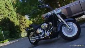 Bad Bitch Biker Girl Gets Dominant in Cage
