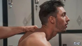 Christopher White and Channing Flynn fuck hard in the varsity locker room