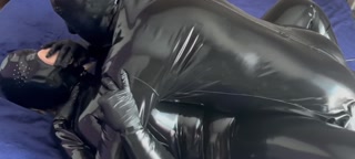 Latex vagina mask orgasm. Rubber catsuit fuck