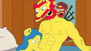 MARGE SUCKS OFF THE JANITOR WHILE HOMER'S AWAY