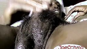 Sexy JBone drops a thickload after wanking off his ebony meat