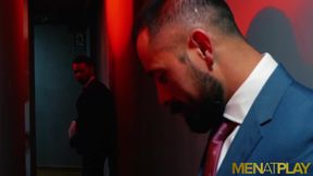 MENATPLAY - Dominant suited man Cristian Sam fucks Robbie Rojo