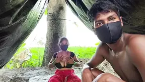Indian aunties have wild jungle sex in a blue film