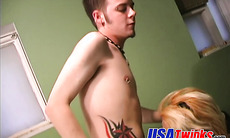 Twinks Derek Rei and Jeremiah Baltich get intense in cock sucking romp