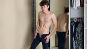 horny boy can't hide his MONSTER COCK in this Tight Jeans "-" Cum "-" 9 inch "-"kpop "-" hot