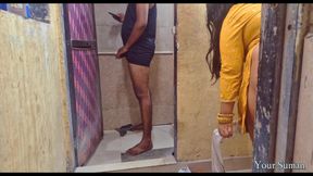 Indian Stepsister caught stepbrother in bathroom with big dick