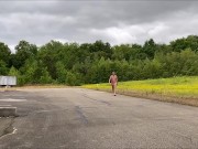 Walking naked in public and jacking off before walking back to my car