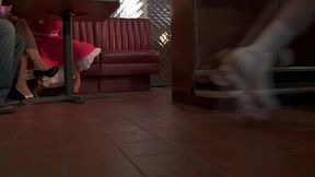 gemma massey, isis love and krissy lynn get down in a diner with group sex