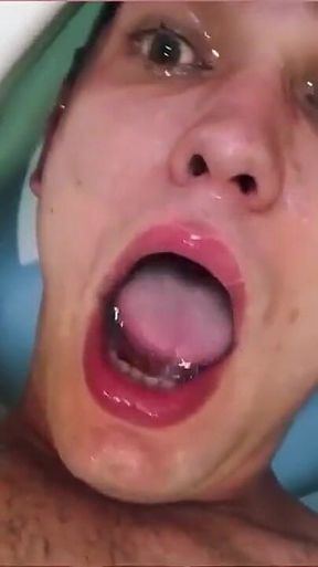 Cute Guy Pisses on Own Face While Head in Toilet | Uses His Mouth as a Toilet | Toilet Slave Dri