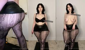 low keydeadinsides treadmill walk in a miniskirt porn video