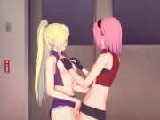 [Natuto] Ino x Sakura(3d hentai)