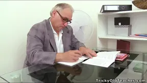 Older Sexy Teacher Fucks Younger Student and Covers Tits with Cum