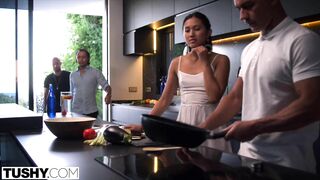 TUSHY Petite hottie May gets her anal cravings satisfied