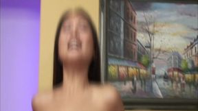 Japanese Woman Sucks on His Big Balls