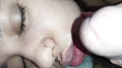 masturbation blowjob,facial handjob,POV, hot wife giving head‍????