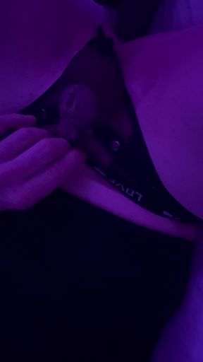 BBC toy in my ass with my cute pink cage