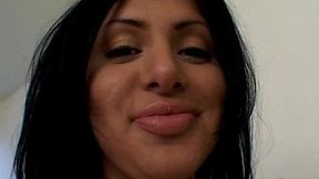 LATINA SATIVA WITH BIG BOOBS SHOWS OFF HER BLOWJOB SKILLS IN P O V