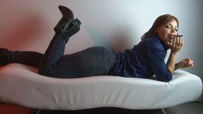 Sexy Cigar Smoker in Jeans: Sophia Sylvan Smoking (2012)