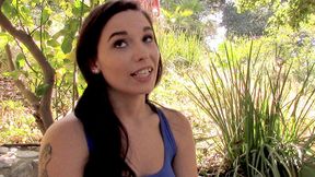 Horny Babe Riley Momsen Strips Her Clothes And Takes Thick Cock In The Woods - TeamSkeet Full Scene