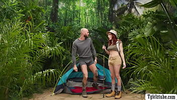 Gorgeous Camper gets analed by friend inside tent