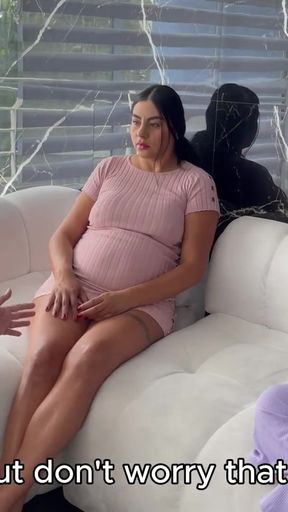 Emotional moment from &quot;tinder date ends in a threesome with two pregnant women, their pussies were very wet and tight.&quot;