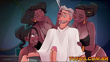 Barba, Cabelo e Lanchinho no Sal&atilde_o da Cleusa! As 4 Sacanas! Hentai Portugu&ecirc_s no Xvideos BR
