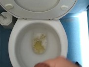 Having A Piss And Wank In Public Toilet
