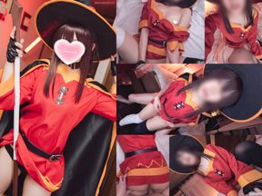 KonoSuba Megumin Cosplaying: Aroused NTR Ecchi hentai video.