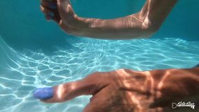 Underwater Swimming Pool Threesome