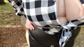 2 Hot girls showing off on the street in a public garden !! What do you think?