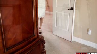 Barely Legal step daughter Tara Morgan licking stepmoms long jugs and soak twat